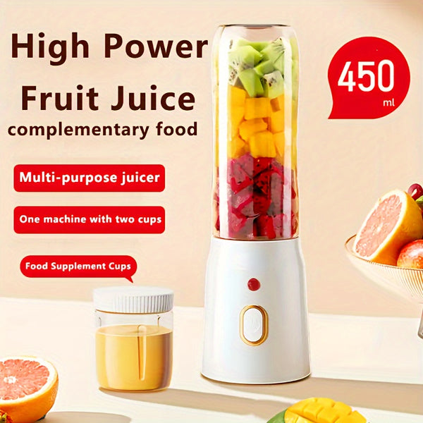 Electric Juicer Cup, Optional Double Cup Portable Charging