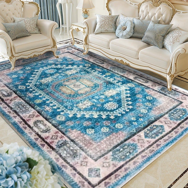 Persian Area Rug, Vintage Distressed Boho Carpet