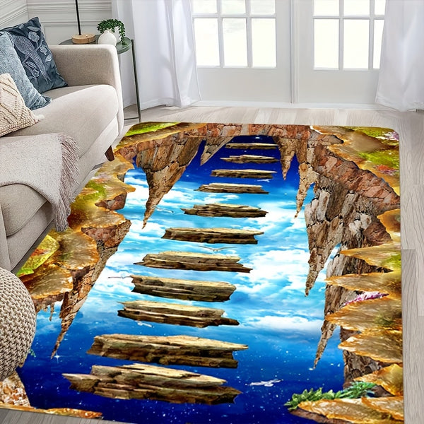 Way To Sky Printed Living Room Decorative Carpet.