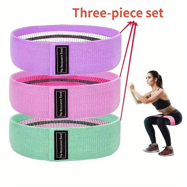 3pcs Resistance Band Set For Full-Body Workouts - Includes 3 Bands For Strength Training, Yoga, And Pilates - Durable And Elastic For Maximum Results