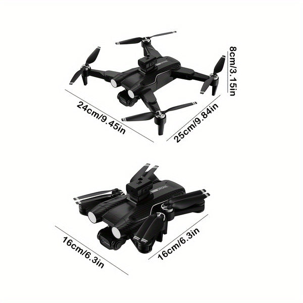 F167 Advanced Drone with 3pcs Batteries: ESC Dual Camera, Optical Flow Hovering, 540° Obstacle Avoidance, 8-Level Wind Resistance, Foldable Indoor/Outdoor RC Quadcopter Toy Model Aircraft Holiday Gift