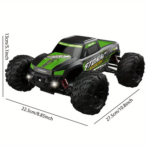 High Speed Off-road 1:16 Truck Coupe, Four-wheel Drive RC Car Toy, High Speed Motor RC Professional Chassis All-terrain Vehicle, 2.4G Remote Control Off-road Vehicle Toy With LED Lights, Birthday Holiday Party Gift