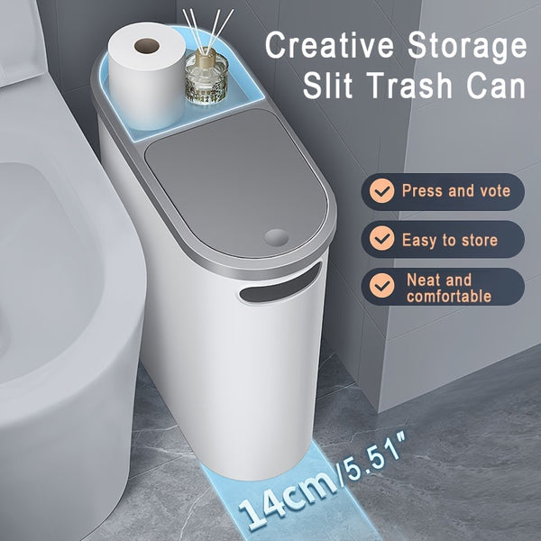Bathroom Trash Can, Household Creative Slit Trash Can
