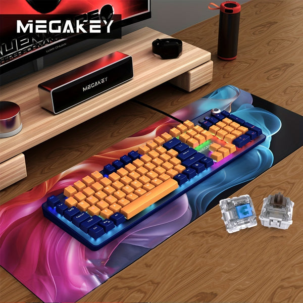 104 Keys Universal Gaming Keyboard USB Wired Mechanical Keyboard, Luminous Keyboard For Computer Laptop Notebook Easter Gift