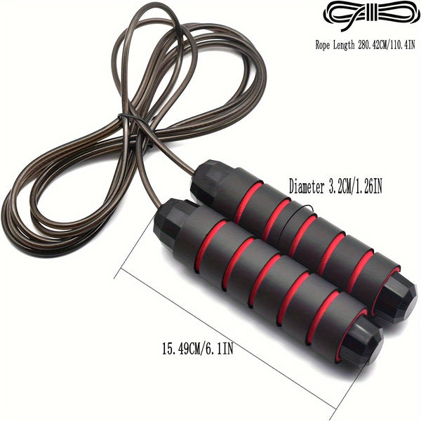 1pc Skipping Rope With Rapid Speed, Adjustable Jump Rope With Soft Handles, For Aerobic Exercise, Weight Loss, Fitness
