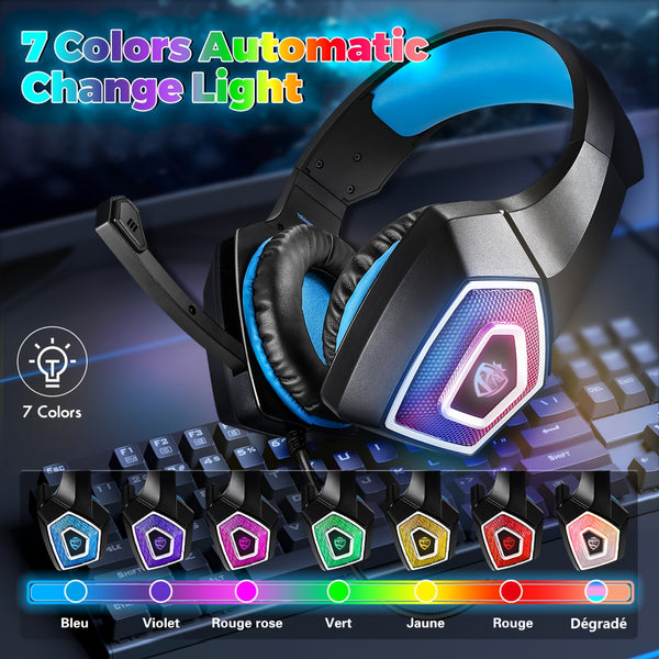 Wired Stereo Gaming Headset For PS4, PC, Xbox One, PS5 Controller
