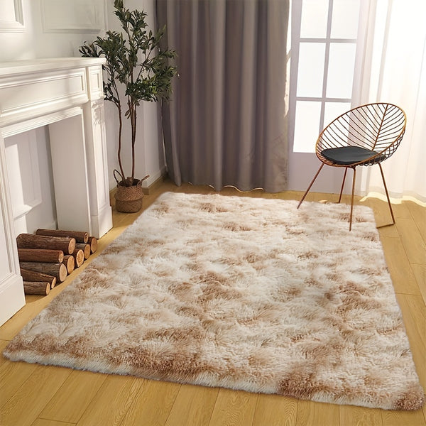 Tie-dye Fluffy Rug, Dry Cleaning Throw Carpet, Fashionable