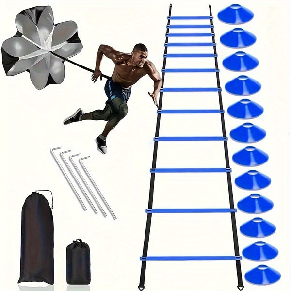 Football Training Agility Ladder Set, With Disc Cones